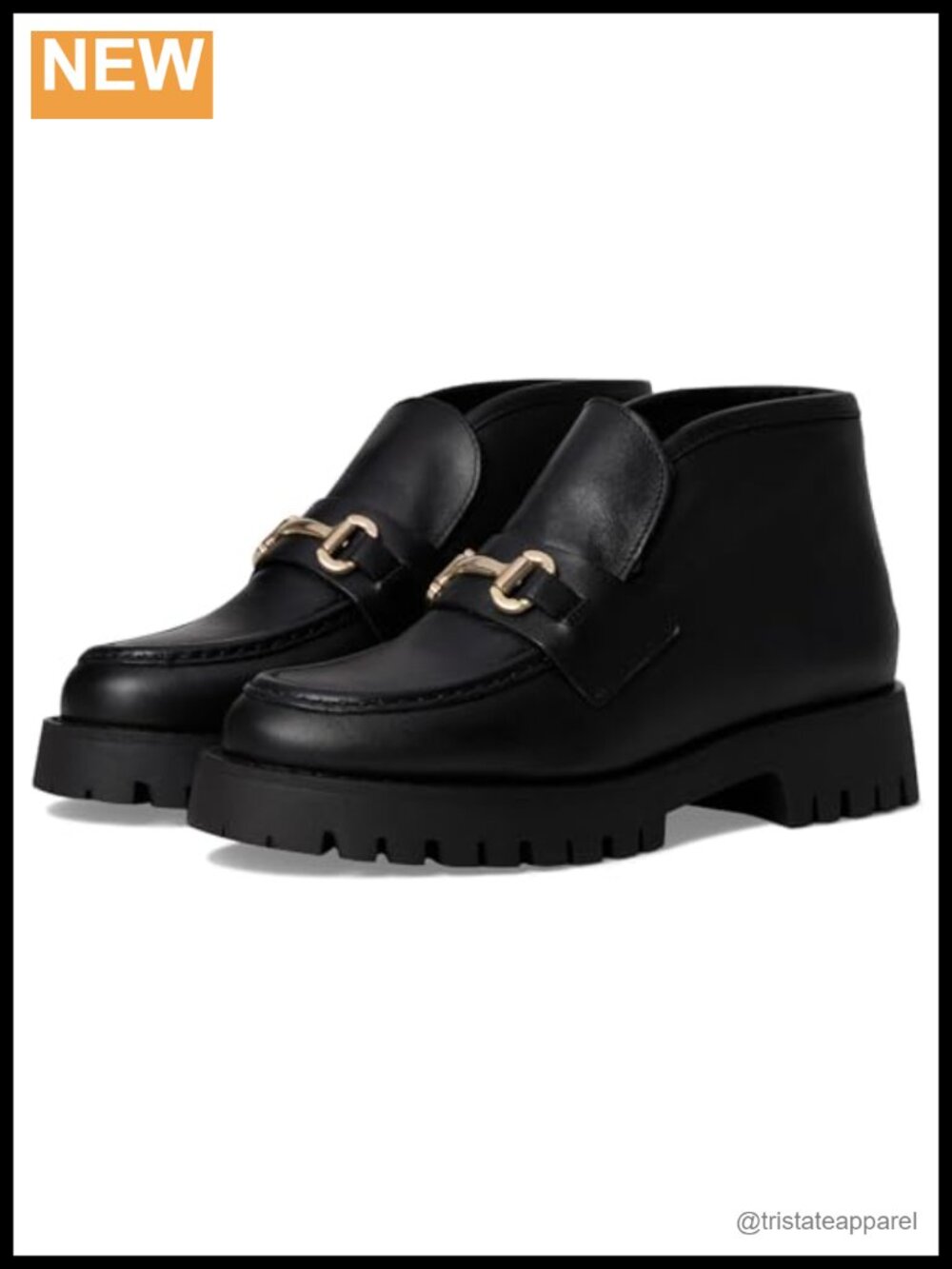 Steve Madden Leon Women's Leather Ankle Bootie Block Heel Pull-On